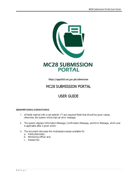 mc28 submission|MC28 SUBMISSION PORTAL USER GUIDE .